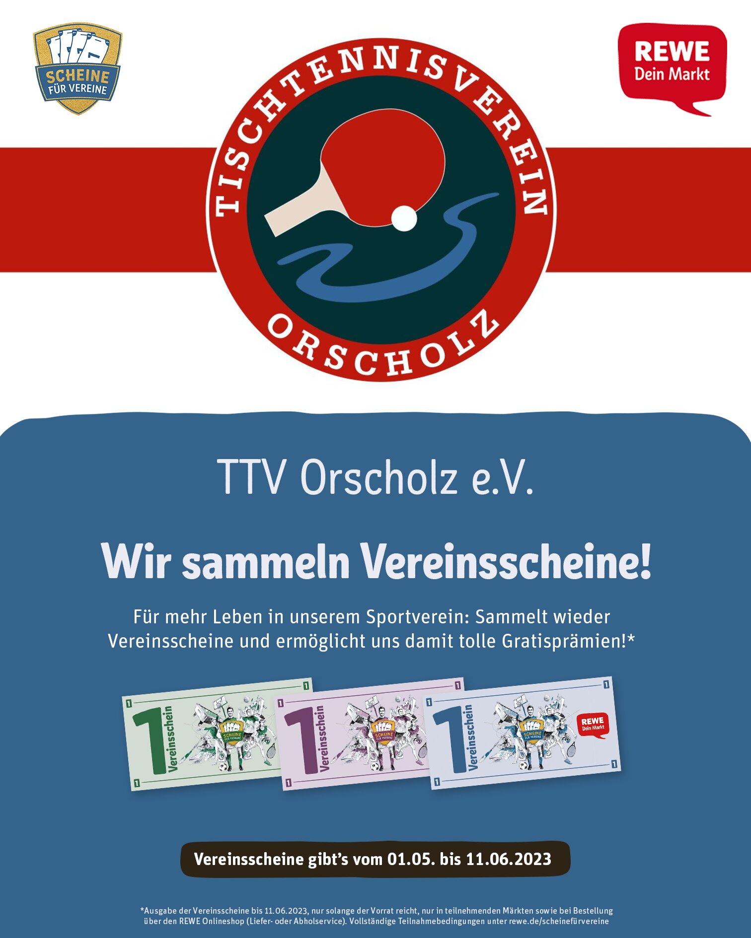 REWE Scheine für Vereine | Tischtennisverein Orscholz e.V.